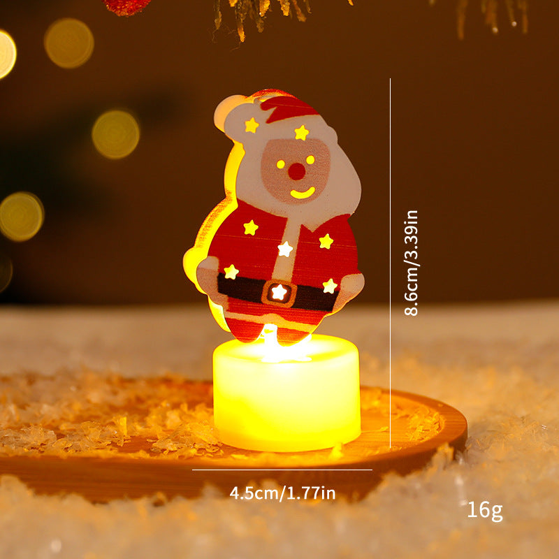 LED Christmas Night Lights | Decorative Santa, Snowman & Tree Candles | Home Holiday Ornaments