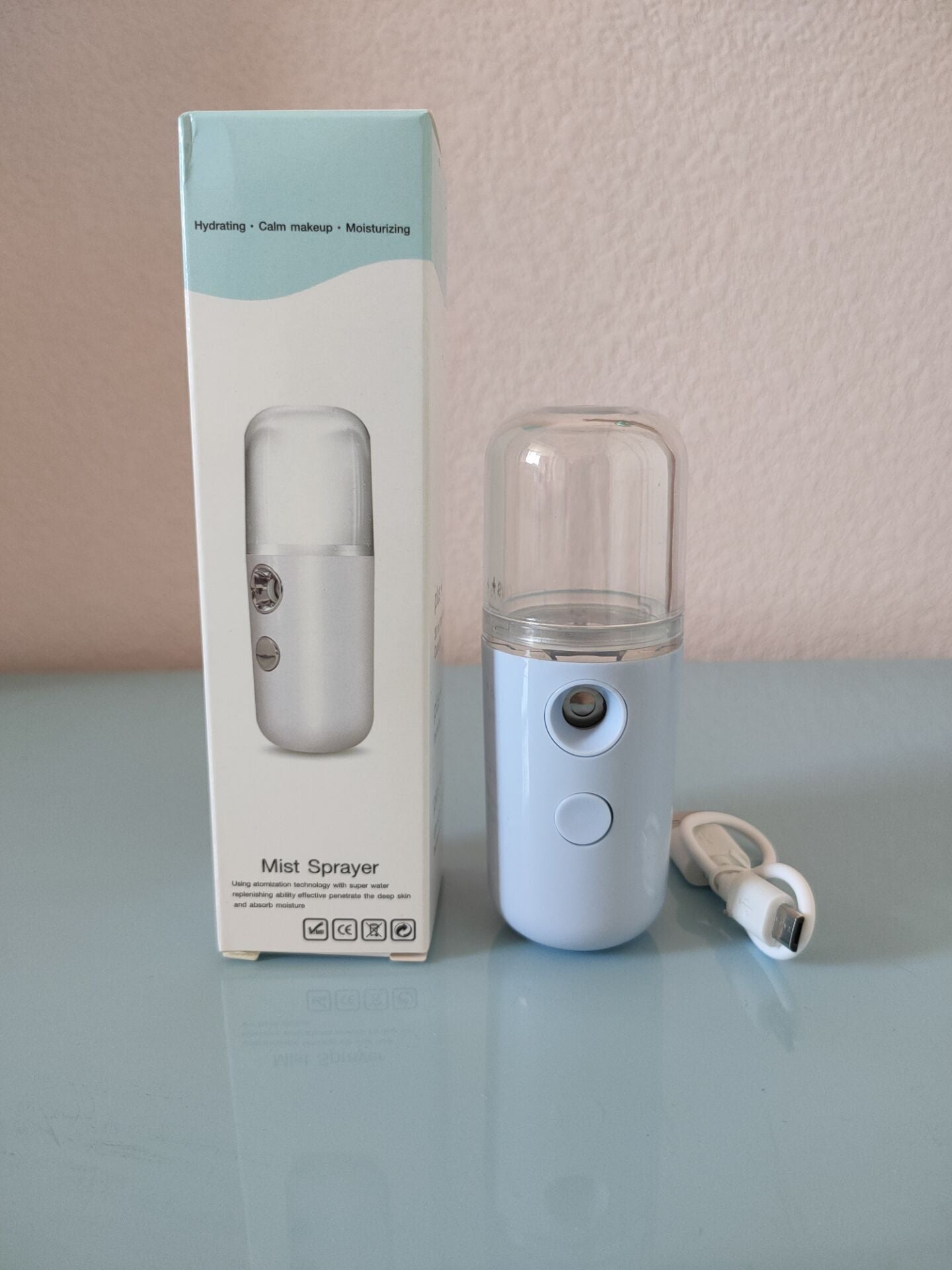 Portable Nano Spray Humidifier & Rehydration Meter – USB Charging Skin Care Mist Device
