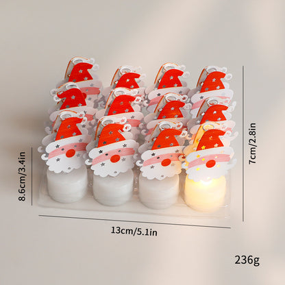 LED Christmas Night Lights | Decorative Santa, Snowman & Tree Candles | Home Holiday Ornaments