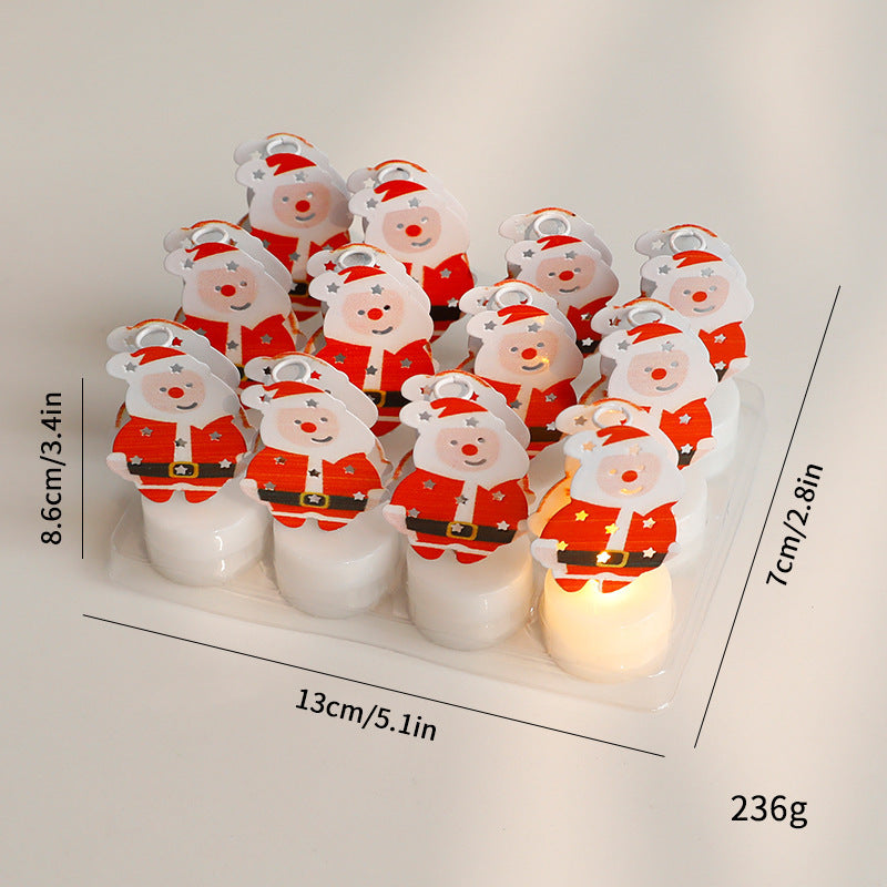 LED Christmas Night Lights | Decorative Santa, Snowman & Tree Candles | Home Holiday Ornaments