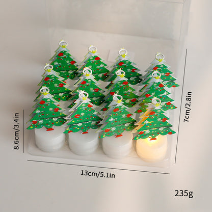 LED Christmas Night Lights | Decorative Santa, Snowman & Tree Candles | Home Holiday Ornaments
