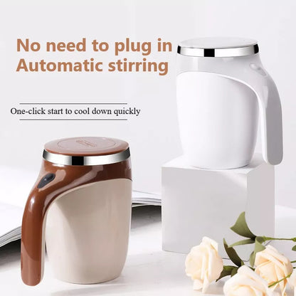 Automatic Self-Stirring Coffee Cup – Rechargeable Magnetic Mixing Mug for Coffee, Milkshakes & Drinks