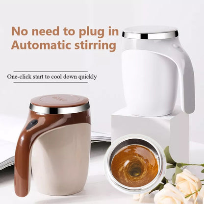 Automatic Self-Stirring Coffee Cup – Rechargeable Magnetic Mixing Mug for Coffee, Milkshakes & Drinks