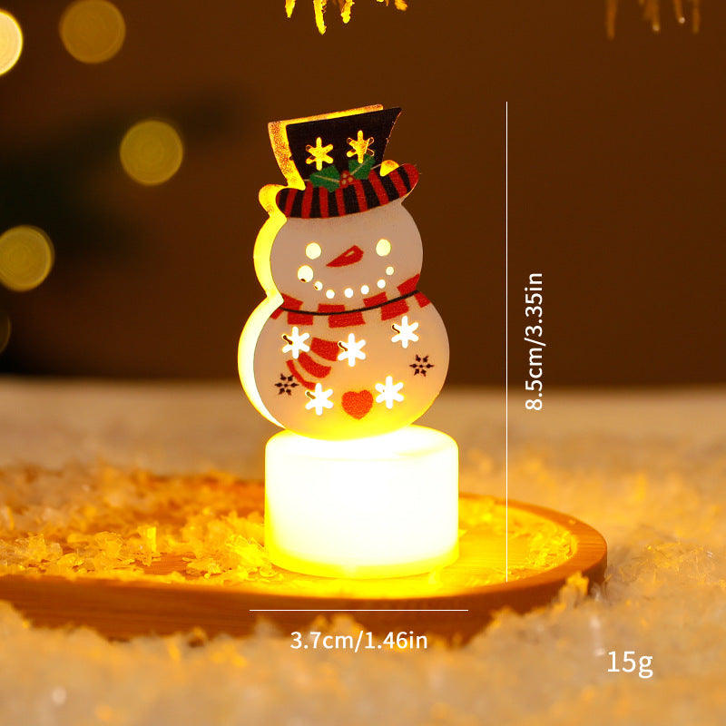 LED Christmas Night Lights | Decorative Santa, Snowman & Tree Candles | Home Holiday Ornaments